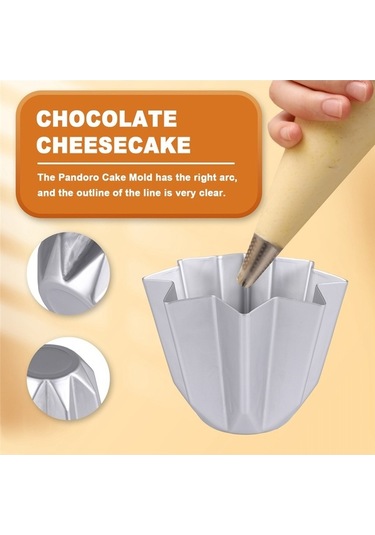 Ulzyvf Pişirme Pandoro Mutfak Kek Kalıp Gümüş Ekmek Çikolata B Araçları Alüminyum Uf Gümüş