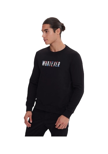 The Crow Whatever Erkek Sweatshırt Tc1904 Sİyah