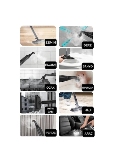 Mieco Stella Deluxe 5 Bar/ 2100 W / 20 Parça Buharlı Temizleyici