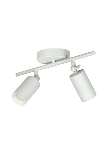 Spoti 2'li Beyaz Renk Beyaz Işık Modern Tasarım Cafe - Mutfak - Banyo Spot Ledli Sıralı Avize Beyaz