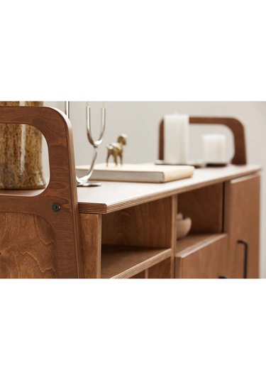 Woodesk Roble, Ahşap, Dolap Ve Konsol, 140x90, Tik Renk