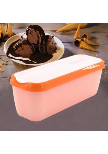 Suntek Buzdolabı Yoğurt Dondurma Kabı Turuncu 28 x 10 x 9.7 CM Turuncu