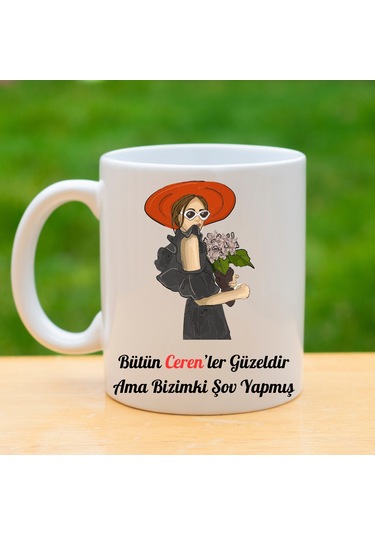 Porselen Kupa Bardak Kişiye Özel