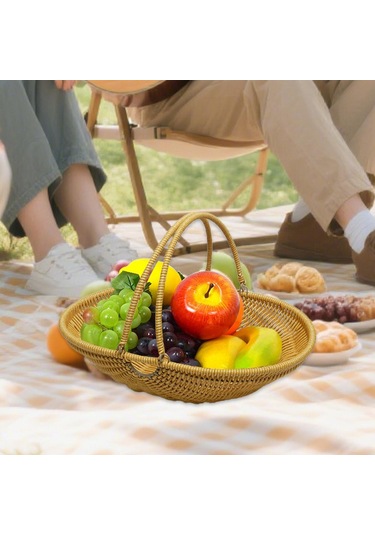 Suntek Pp Malzeme Açık Hava Piknik Depolama Sepeti Hafif Sarı