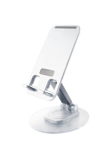 Luckysouk Dönen Alüminyum Alaşımlı Cep Telefonu Tutucusu Masaüstü Tablet Canlı Yayın Cep Telefonu Tutucusu Beyaz Var Direksiyon Nmcjne