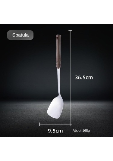 Hanyang 201 Paslanmaz Çelik Tencere Spatula Mutfak Eşyaları Spatula Çorba Kepçesi Huni Tencere Seti Altı Takım 36.5cmx9.5cm