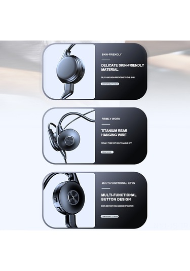 Jeemson M1 Kemikiletim Kulaküstü Kulaklık, Bt5.0, İki Mikrofonlu, Ipx5 Su Geçirmez, Spor İçin Kırmızı