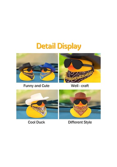 Kovboy Şapka Ördek Araba Dekorasyon Araba Ördek Dikiz Aynası Dekorasyon Oyuncak Araba 1pc 1 Piece Set