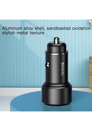 Sones Yesido Y43 Çift Usb Bağlantı Noktalı Araç Hızlı Şarj Cihazı Çakmak 36w Araç Şarj Cihazı