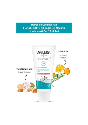 Weleda Çocuklar İçin Florürlü Bitki Özlü Doğal Diş Macunu 6-12 Yaş 50 ML
