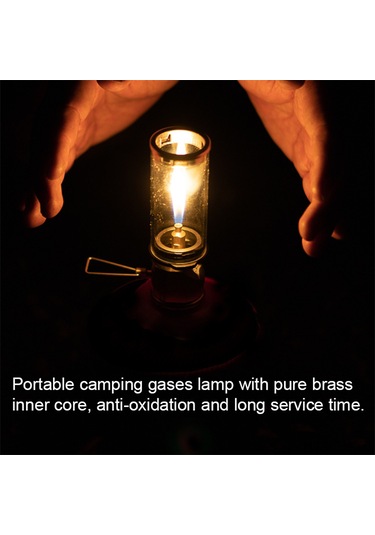 Teltree Kamp Lambası, Açık Hava Feneri, Doğal Renkli Çadır Aydınlatıcısı, Gazlı Makyaj Lambası Çok Renkli