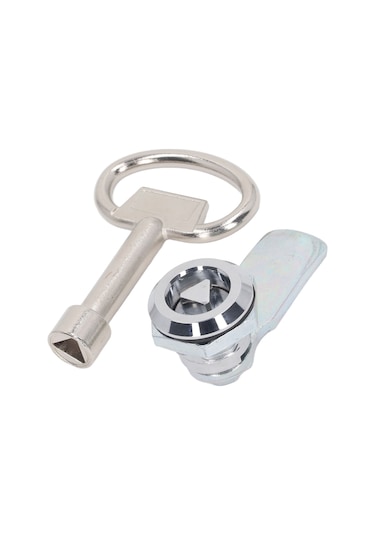 Samdoo Zinc Alloy Chrome Cam Kilit Seti, Üçgen Silindirli Dolap Kilit Ve Anahtar, Güvenli Kilitleme, Dayanıklı Ve Çeşitli Kullanim Alanları
