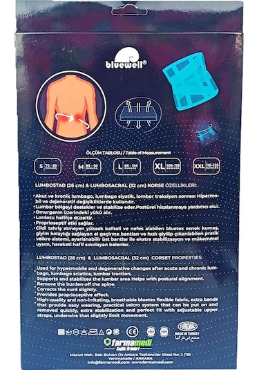 Bluewell Lumbosacral Korse Bedensiz