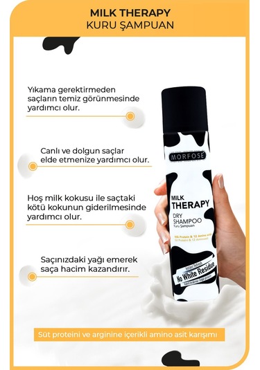 Milk Therapy Kuru Şampuan 200 Ml - Besleyici, Hacim Veren, Temiz Görünüm Sağlayan Güçlü Saç Etkisi