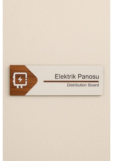 Elektrik Panosu Ofis Oda Kapı İsimliği Yönlendirme Tabelası Levhası Kişiselleştirilebilir