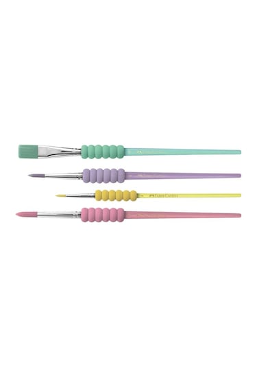 Fırça Seti 4'lü Paket 4-8-10-12 Numara Faber Castell Fırça Seti 4