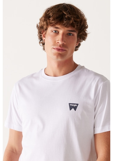 Regular Fit Normal Kesim Bisiklet Yaka Beyaz Tişört W70Md3312 Beyaz