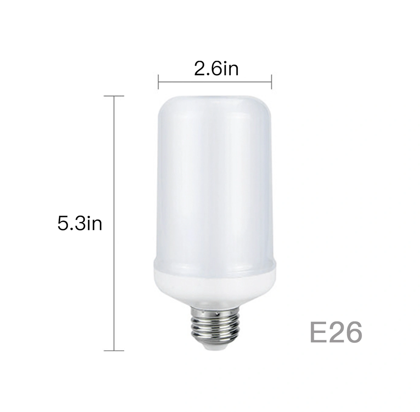 Youmex Led Alev Ampülü, 2 Işık Modu Alev Ve Sürekli Aydınlatma , E26, 99 Smd2835 Led, 1500k Sarı Işık, 4w, Dekoratif Işık Kaynağı
