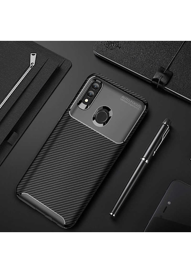 Huawei P Smart 2019 Kilif Karbon Silikon Case 389460408