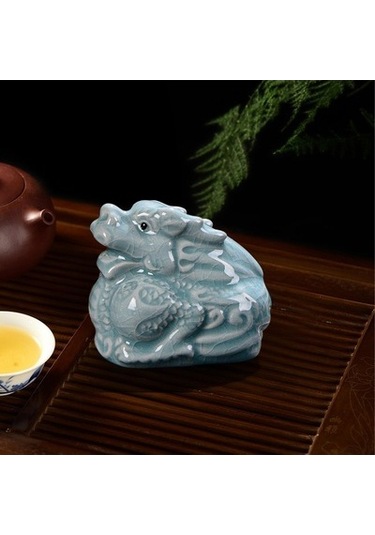 Lijinxu Magideal Seramik Çay Evcil Hayvan Sevimli Sanat El Ejderha
