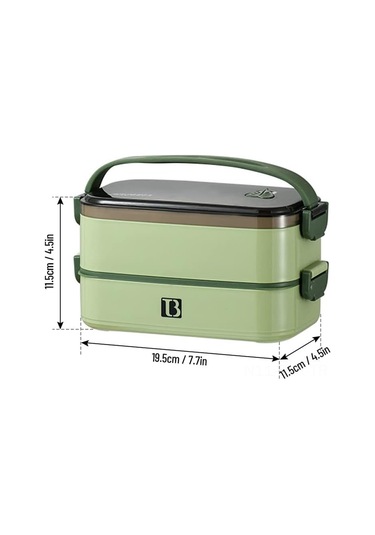 Xindoker Yeşil 1.4l 304 Çelik Bento Kutusu, 3 Bölmeli, Konik, Leşimsiz, Çocuk/yetişkin İçin, Ofis/kamping Uygun, Yıkama Makinesine Uygun Diğer
