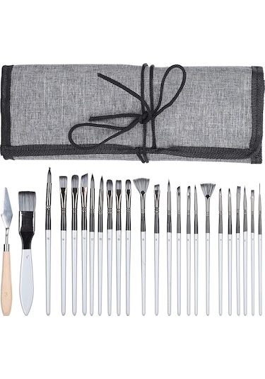 HANNAH 24 PARÇA AKRİLİK YAĞLIBOYA SULUBOYA FIRÇA SETİ