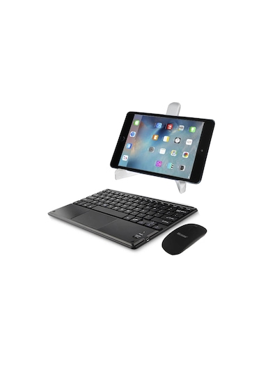 Microcase Samsung S10 Lite 10.9 İnch İçin Bluetooth Touchpad Klavye Tr Sticker +bluetooth Mouse+tablet Standı- Al2766 Lazer