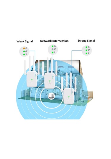Sones Urant U11 1200mbps 2.4g Ve 5.8g Kablosuz Tekrarlayıcı Wifi Sinyal Amplifikatörü Wps Hızlı Ayar Desteği Ab Fişi Siyah