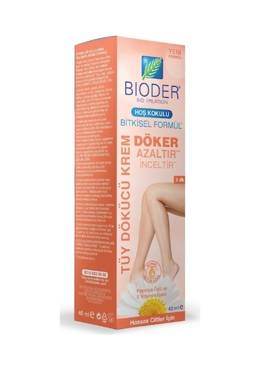 Bioder Hassas Ciltler için Papatya Özü + E Vitamini Tüy Dökücü Krem