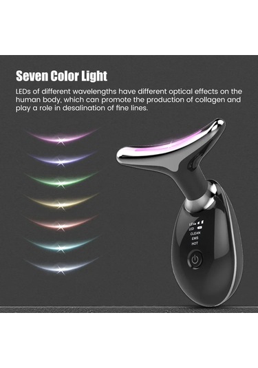 Lichen Yüz Boyun Kaldırma Güzellik Cihazı Ems Yüz Masajı Led Beyaz