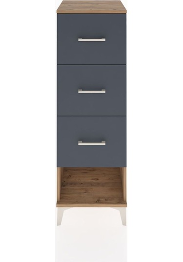 Hyperion Dolap 3 Çekmeceli 44x44x134 Çam-antrasit Atlas Çam