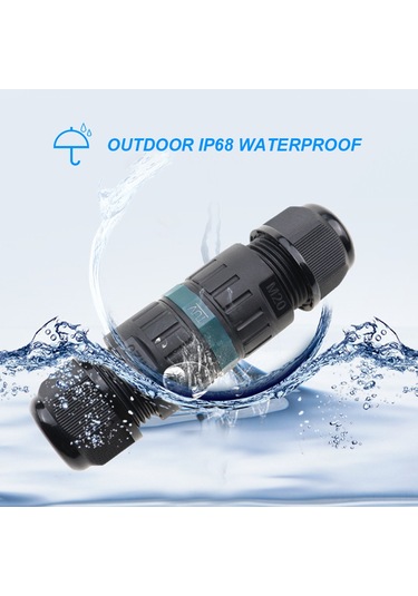 Konesam Ip68 Su Geçirmez Hızlı Bağlantı Kablosu - M25 4p 9-12mm -40 C'ye Dayanıklı