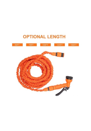 Besthome1 Genişleyici Bahçe Hortumu - 7 Fonksiyonlu Püskürtme Başlığı, 125ft/38m Yüksek Basınçlı Esnek Hortum