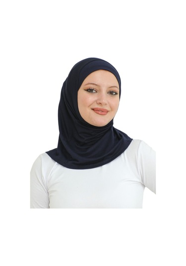Spor Başörtüsü Kadın Hazır Giyim Türban Viskon Eşarp Şal - Lacivert Lacivert