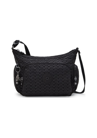 Kipling Kıplıng Gabb S Küçük Boy Omuz Çantası Siyah Sıgnature Emb Siyah
