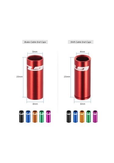 Gub 100pcs 4mm / 5mm Alüminyum Alaşım Bisiklet Attırıcı Y4452b-4 Siyah Siyah