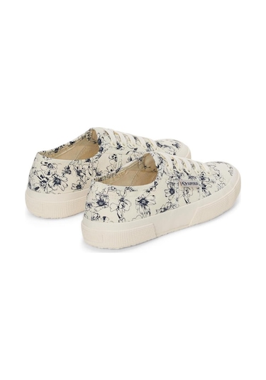 Superga 2750 Sketched Flowers Kadın Bej Sneaker