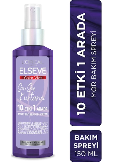 Elseve Sarı Saç Kurtarıcı Turunculaşma Karşıtı Mor Saç Spreyi 150 ML