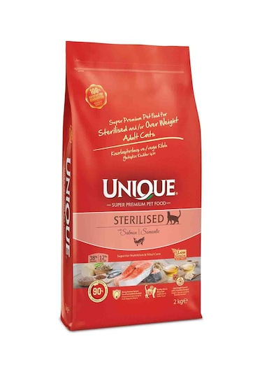 Unique Sterilized Kısırlaştırılmış Somonlu Yetişkin Kedi Maması 2 Kg