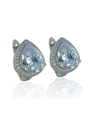 Beyaz Damla Zirkon Mikro Kalite 925 Gümüş Set Takım