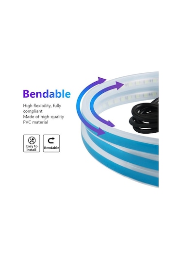 Hyundai İx35 Gündüz Ledi Kaput Ledi Silikon 150 Cm Mavi Fs