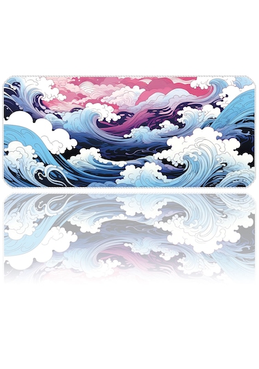 İlyuka Mousepad 70x30cm Büyük Boy Xl Mp457030 Japanese Waves