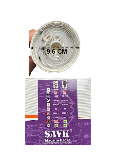 3 Adet Şavk 11w 6500k Beyaz Işık Par30 E27 Duylu Kalın Duy Led Spot Ampul