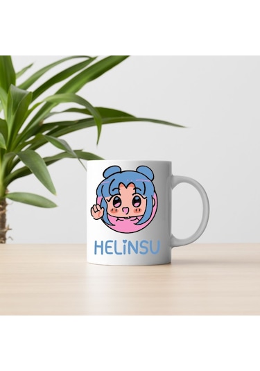 Kız Çocuklarına Özel İsimli Sevimli Karakter Kupa Bardak Beyaz