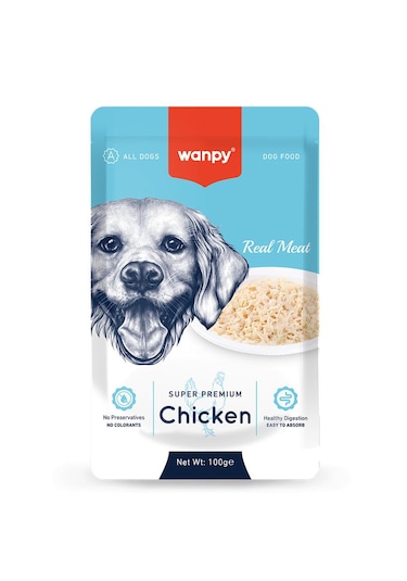 Wanpy Pouch Tavuklu Yaş Köpek Maması 100 G