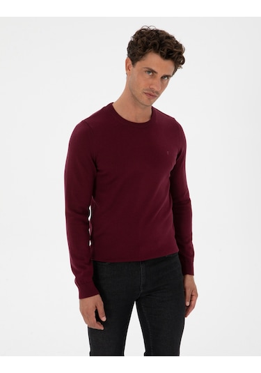 Pierre Cardin Erkek Plum Kazak /triko 50315509-vr177 Plum