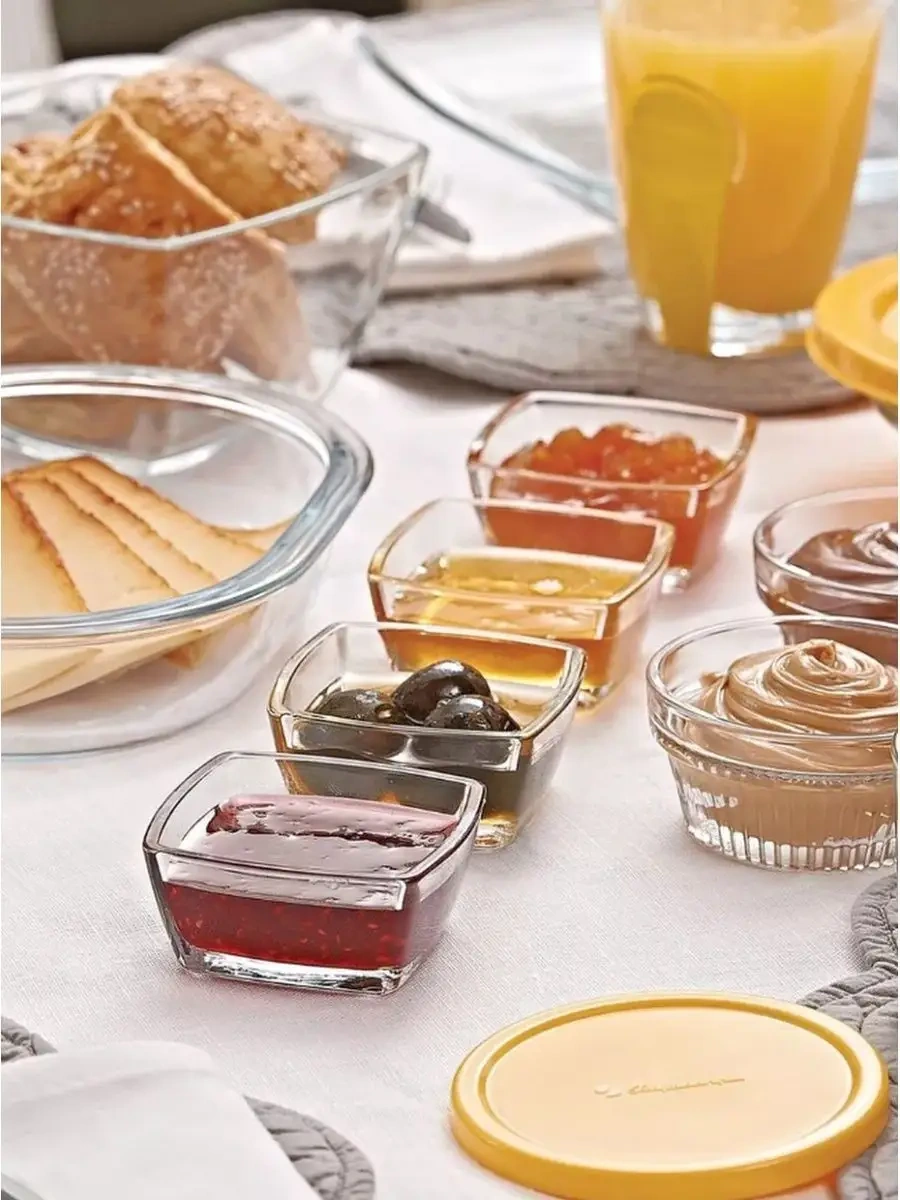 Tocka Posudy 66 Mm Kare Cam Sosluk Seti 6 Adet 147203853 Beyaz