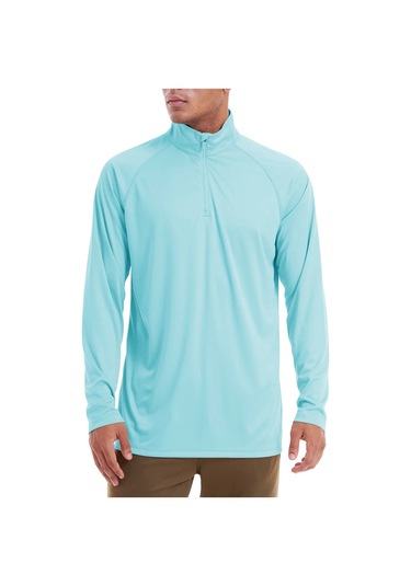 Tacvasen Erkek Anti-uv Güneş Korumalı Uzun Kollu Zip T-shirt Yaz Golf Egzersiz Cnlavantaerkek Lavanta