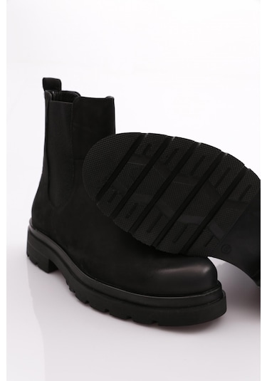 Dgn 6947 Erkek Yani Lastikli Bot Siyah Nubuk Dgn 6947 Erkek Yani Lastikli Bot Siyah Nubuk