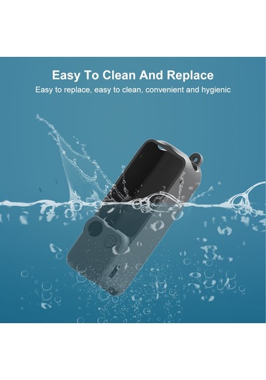 Sones Djı Osmo Pocket 3 Puluz 3'ü 1 Arada Silikon Kılıf Seti Siyah